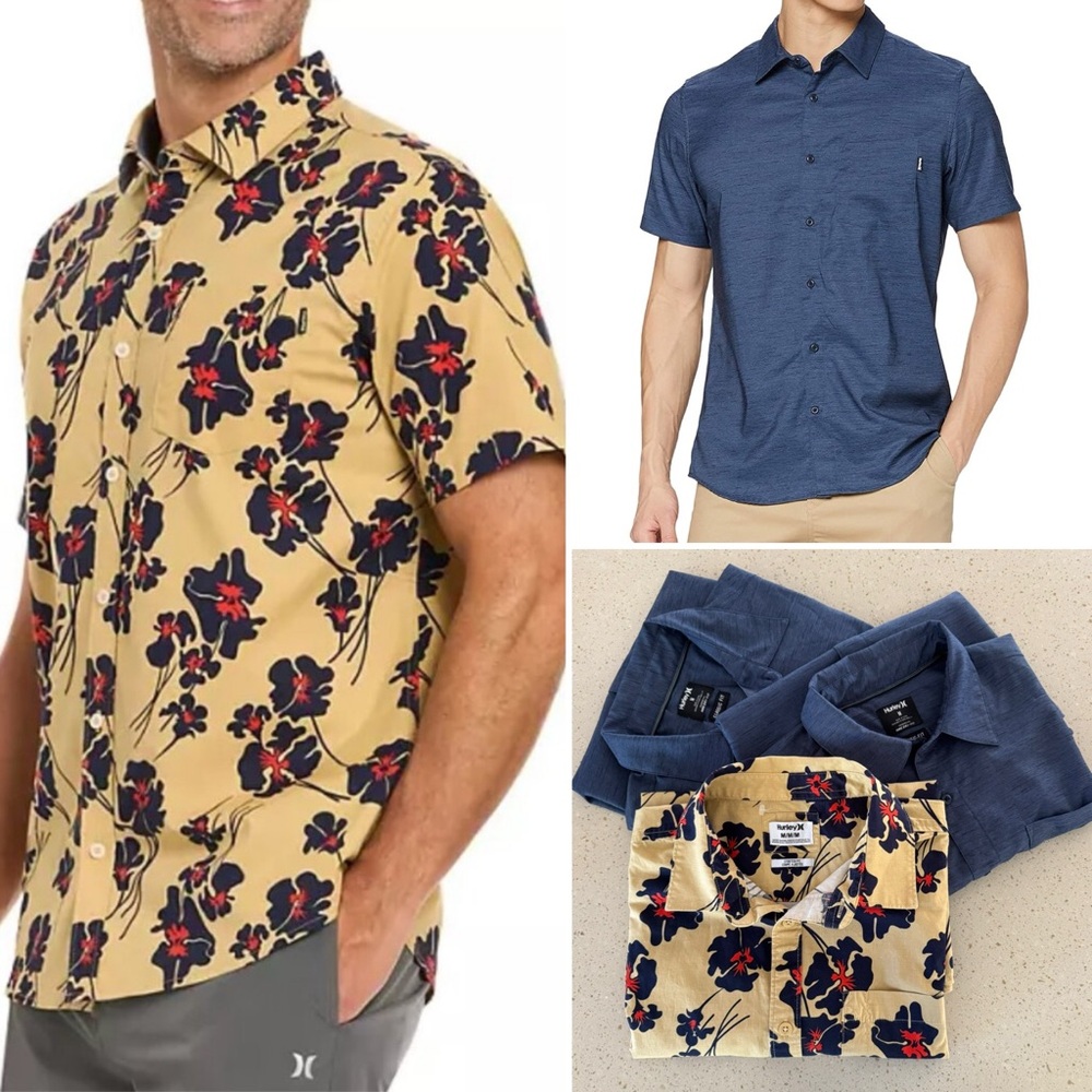 Men’s HURLEY 3-Shirt BUNDLE Sz M